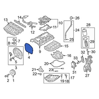 Audi OE - Engine Timing Cover Gasket