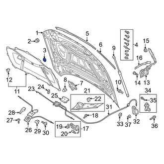 Audi OE - Front Hood Plug