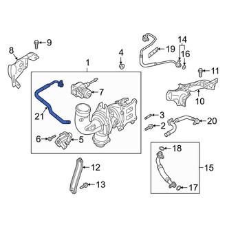 Audi OE - Turbocharger Coolant Line