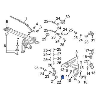 Audi OE - Headlight Washer Pump Insulator