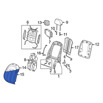 Audi OE - Front Right Seat Back Cushion Cover
