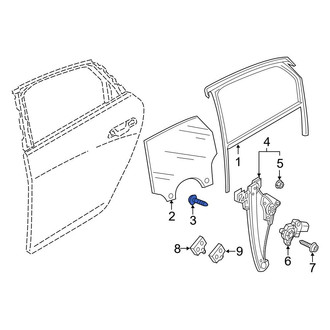 Audi OE - Door Glass Guide Pin