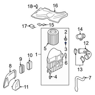 Audi OE - Engine Air Intake Hose Sleeve