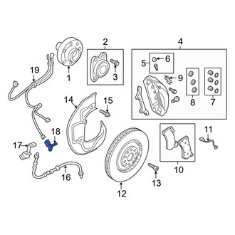 Audi OE - Front Right ABS Wheel Speed Sensor