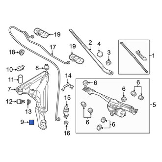 Audi OE - Headlight Washer Pump Insulator