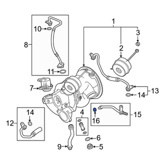 Audi OE - Lower Turbocharger Oil Line O-Ring