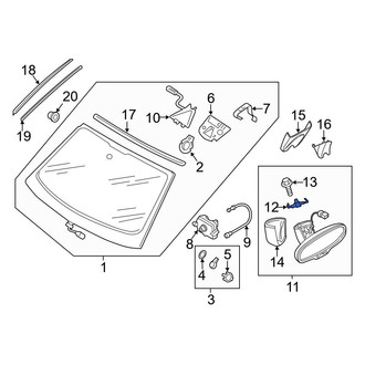 Audi OE - Interior Rear View Mirror Bracket