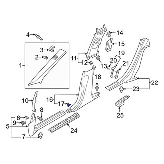 Audi OE - Package Tray Trim Clip