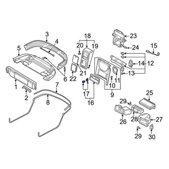 Audi OE - Upper Liftgate Trim Cover Clip