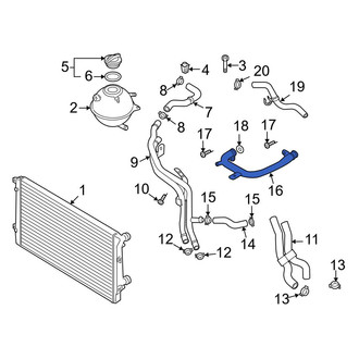 Audi OE - Rear Engine Coolant Pipe