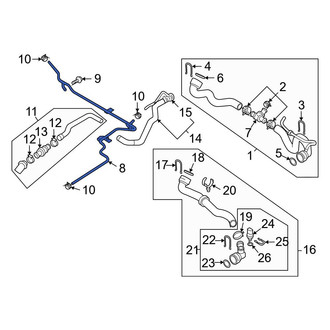 Audi OE - Rear Engine Coolant Pipe