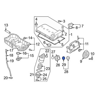 Audi OE - Engine Oil Cooler Cover O-Ring