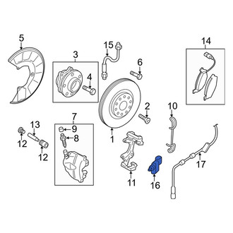Audi OE - Rear Right ABS Wheel Speed Sensor