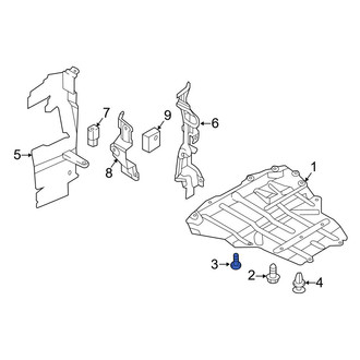 Audi OE - Rear Radiator Support Splash Shield Bolt
