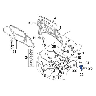 Audi OE - Hood Release Handle Bracket
