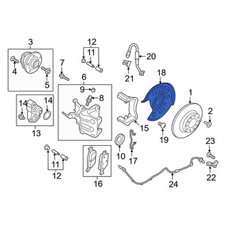 Audi OE - Rear Right Brake Dust Shield