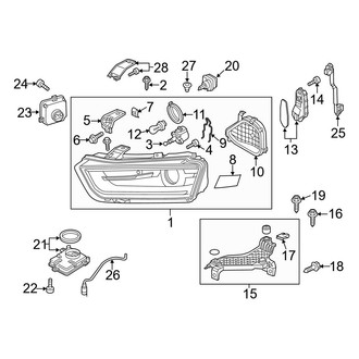 Audi OE - Front Lamps - Headlamp Components