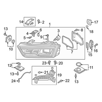 Audi OE - Front Lamps - Headlamp Components (LED)