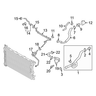 Audi OE - Cooling - Hoses & Lines (Rear), (Premium / Premium Plus)