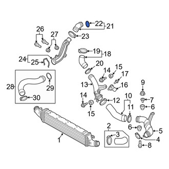 Audi OE - Rear Right Intercooler Tube Seal