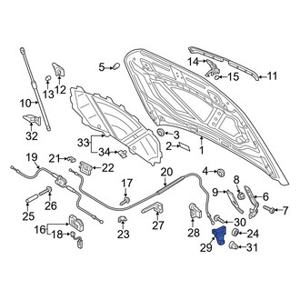 Audi OE - Hood Release Handle Bracket