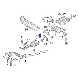 Audi OE - Front Exhaust Muffler Clamp