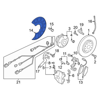 Audi OE - Front Right Brake Dust Shield