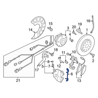 Audi OE - Rear Disc Brake Anti-Rattle Clip