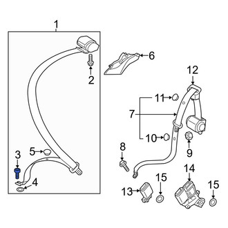 Audi OE - Lower Seat Belt Lap and Shoulder Belt Bolt