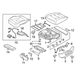 Audi OE - Seats & Tracks - Front Seat Components (Passenger Side Seat Cushion)