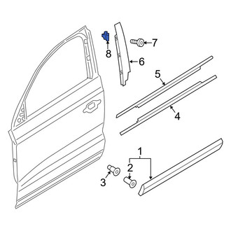 Audi OE - Convertible Top Stowage Compartment Trim Panel Clip