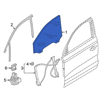 Audi OE - Front Left Door Glass