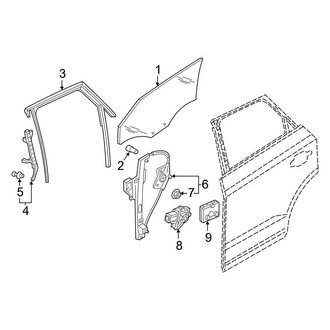 Audi OE - Rear Door - Glass & Hardware