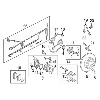 Audi OE - Rear Suspension - Brake Components (FWD)