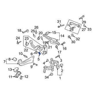 Audi OE - Rear Upper Suspension Control Arm Spacer