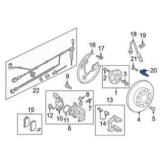 Audi OE - Rear Right ABS Wheel Speed Sensor
