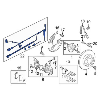 Audi OE - Rear Right ABS Wheel Speed Sensor Wiring Harness