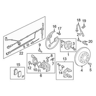 Audi OE - Rear Suspension - Brake Components