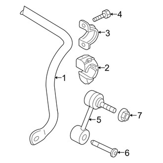 Audi OE - Rear Suspension - Stabilizer Bar & Components