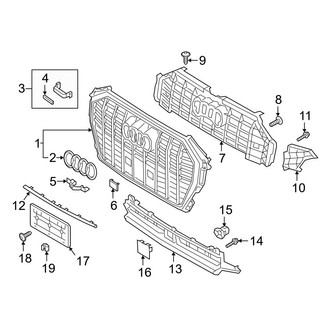 Audi OE - Front Bumper & Grille - Grille & Components (S-Line Premium / S-Line Premium Plus / S-Line Prestige)