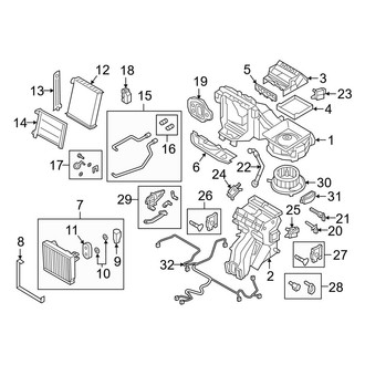 Audi OE - Air Conditioner & Heater - Evaporator & Heater Components