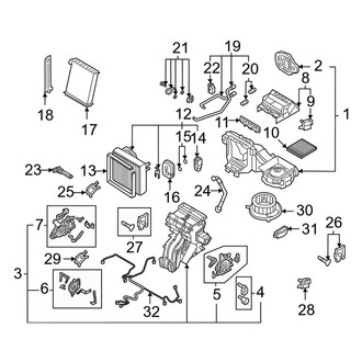 Audi OE - Air Conditioner & Heater - Evaporator & Heater Components