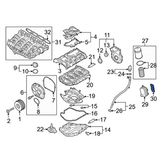 Audi OE - Engine Oil Cooler Gasket