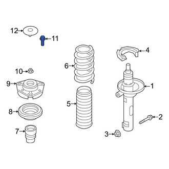 Audi OE - Suspension Strut Mount Bolt