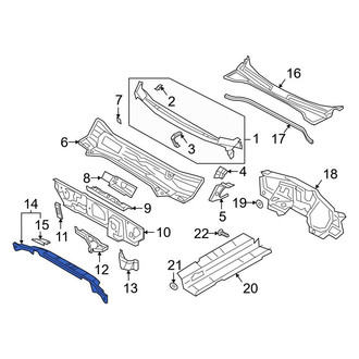 Audi OE - Cowl Water Deflector