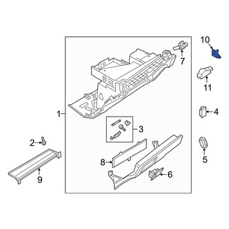 Audi OE - Front Glove Box Light Switch