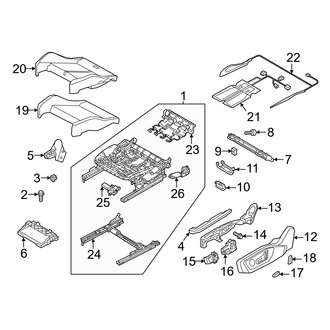 Audi OE - Seats & Tracks - Driver Seat Components (Seat Cushion, W/O Sport Seat)