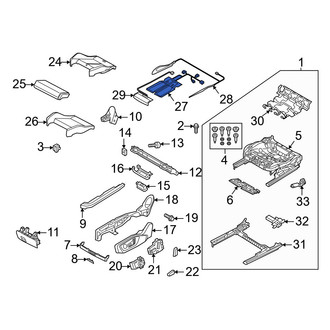 Audi OE - Front Right Lower Forward Seat Heater Pad