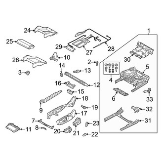 Audi OE - Seats & Tracks - Driver Seat Components (Seat Cushion, With Sport Seat)