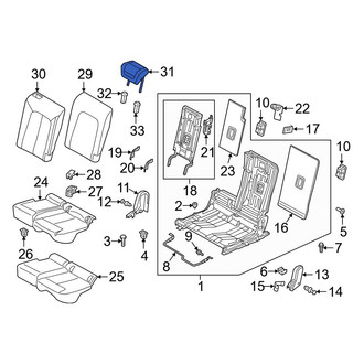 Audi OE - Rear Right Headrest